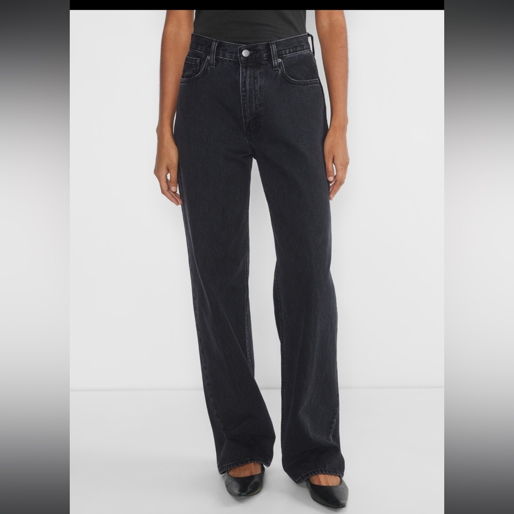 Aritzia Denim Forum 90s Iggy Lo Rise Baggy Jean in Black Eyeliner size 25
